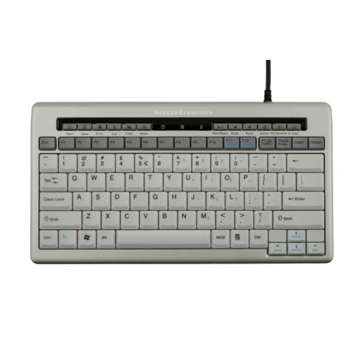 S-board 840 Design Kompakttastatur USB Silber/Hellgrau Deutsch