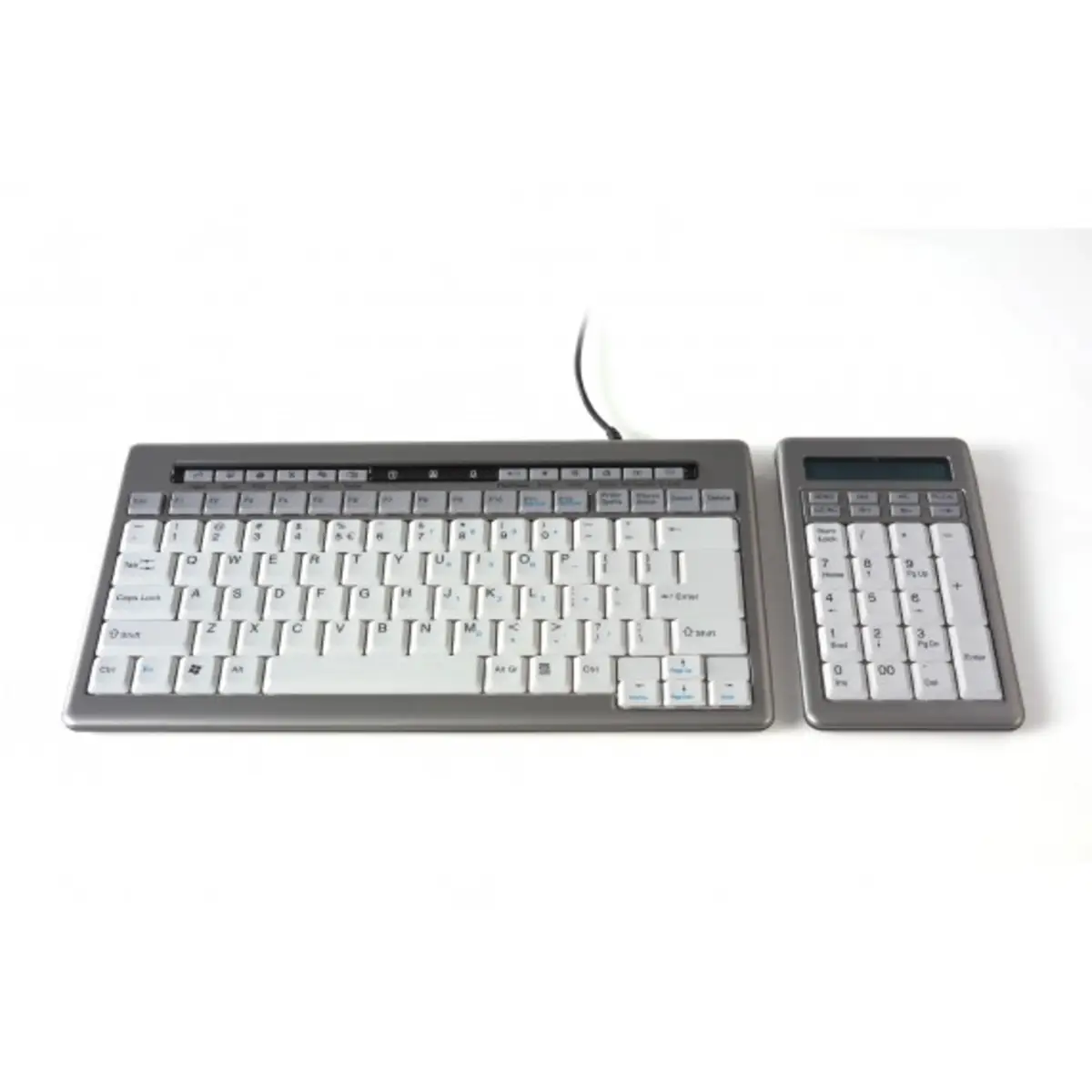 S-board 840 Design Kompakttastatur USB Silber/Hellgrau Deutsch