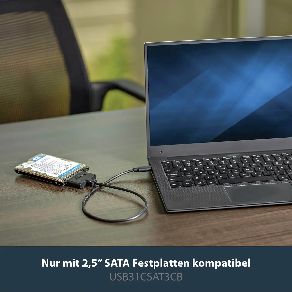 USB 3.1 Adapterkabel mit USB-C für 2,5" SATA Laufwerke
