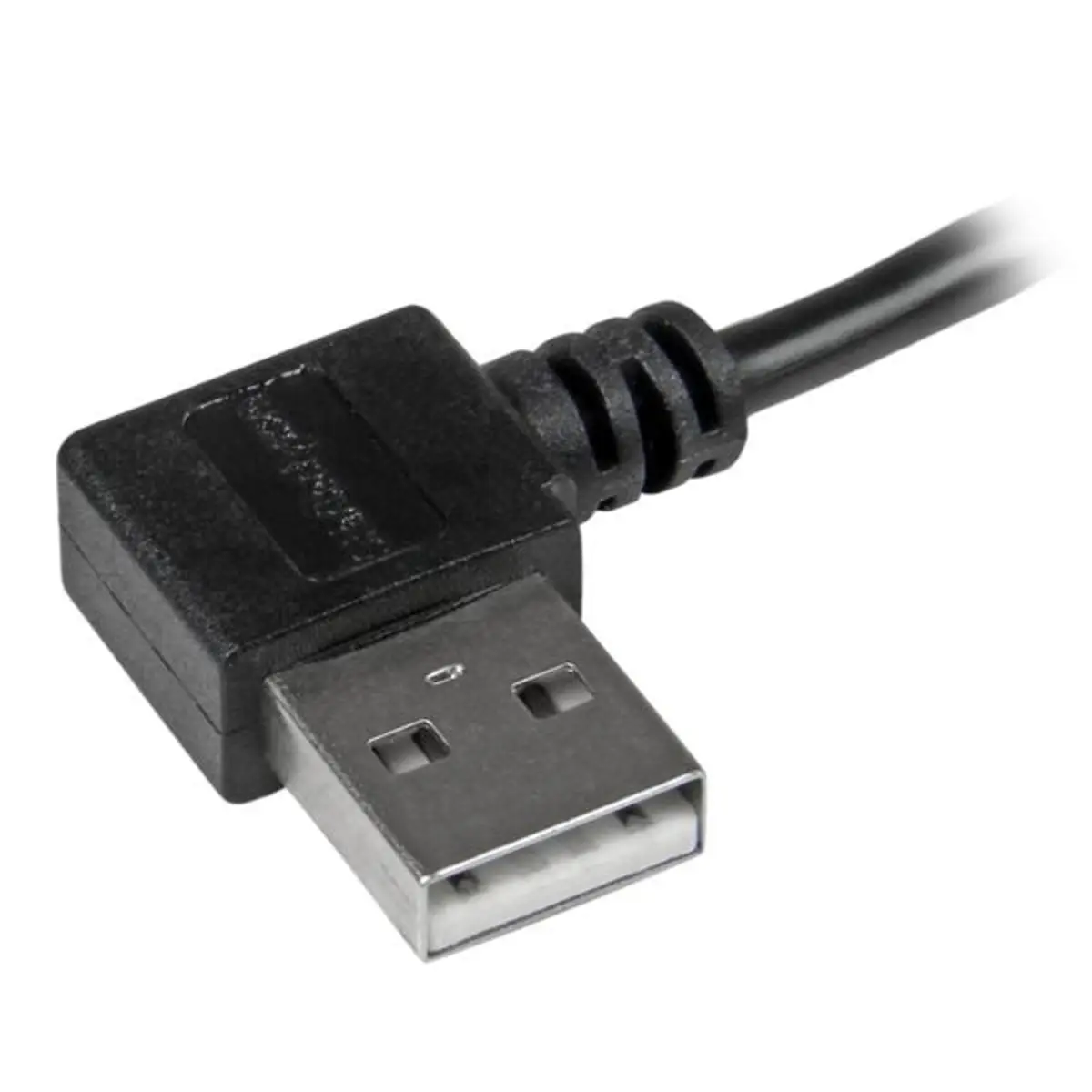 USB 2.0 Kabel A/Micro B Stecker/Stecker rechts gewinkelt schwarz 1m