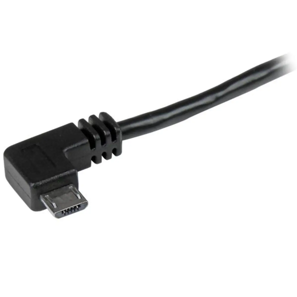 USB 2.0 Kabel A/Micro B Stecker/Stecker rechts gewinkelt schwarz 1m
