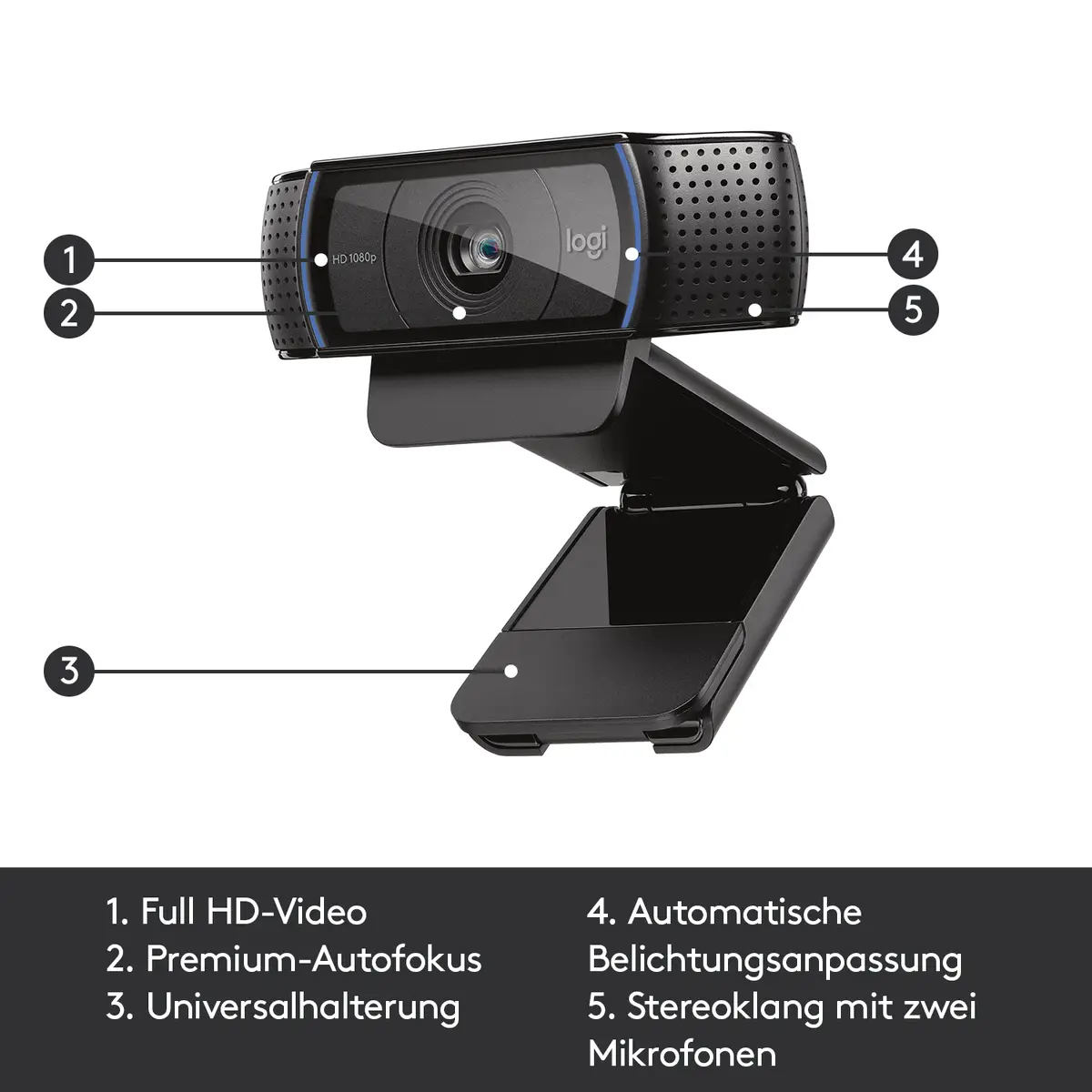 C920 HD Pro Webcam USB black