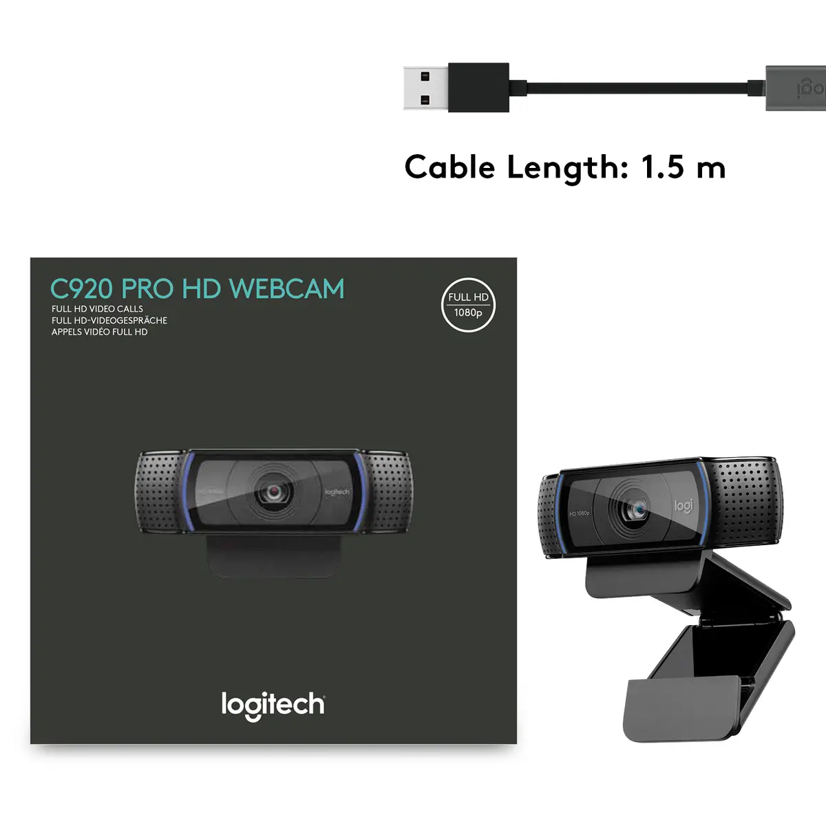 C920 HD Pro Webcam USB black