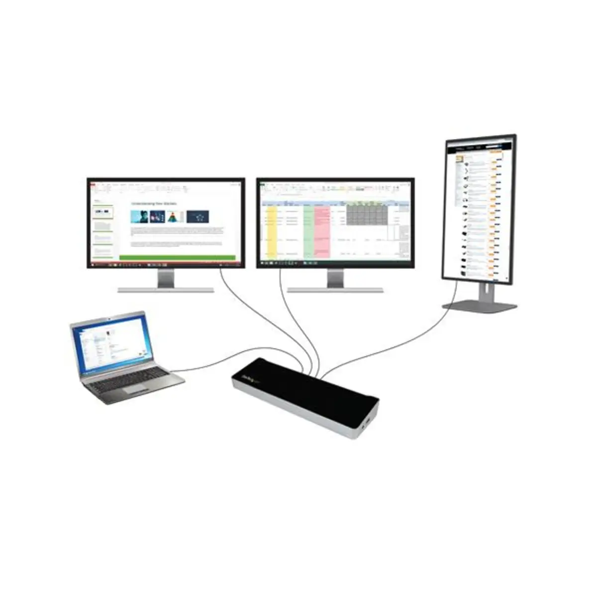 Triple-Video Docking Station