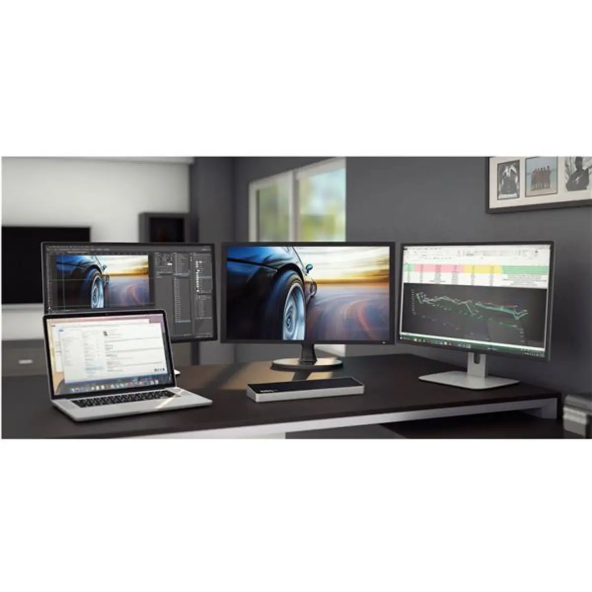 Triple-Video Docking Station
