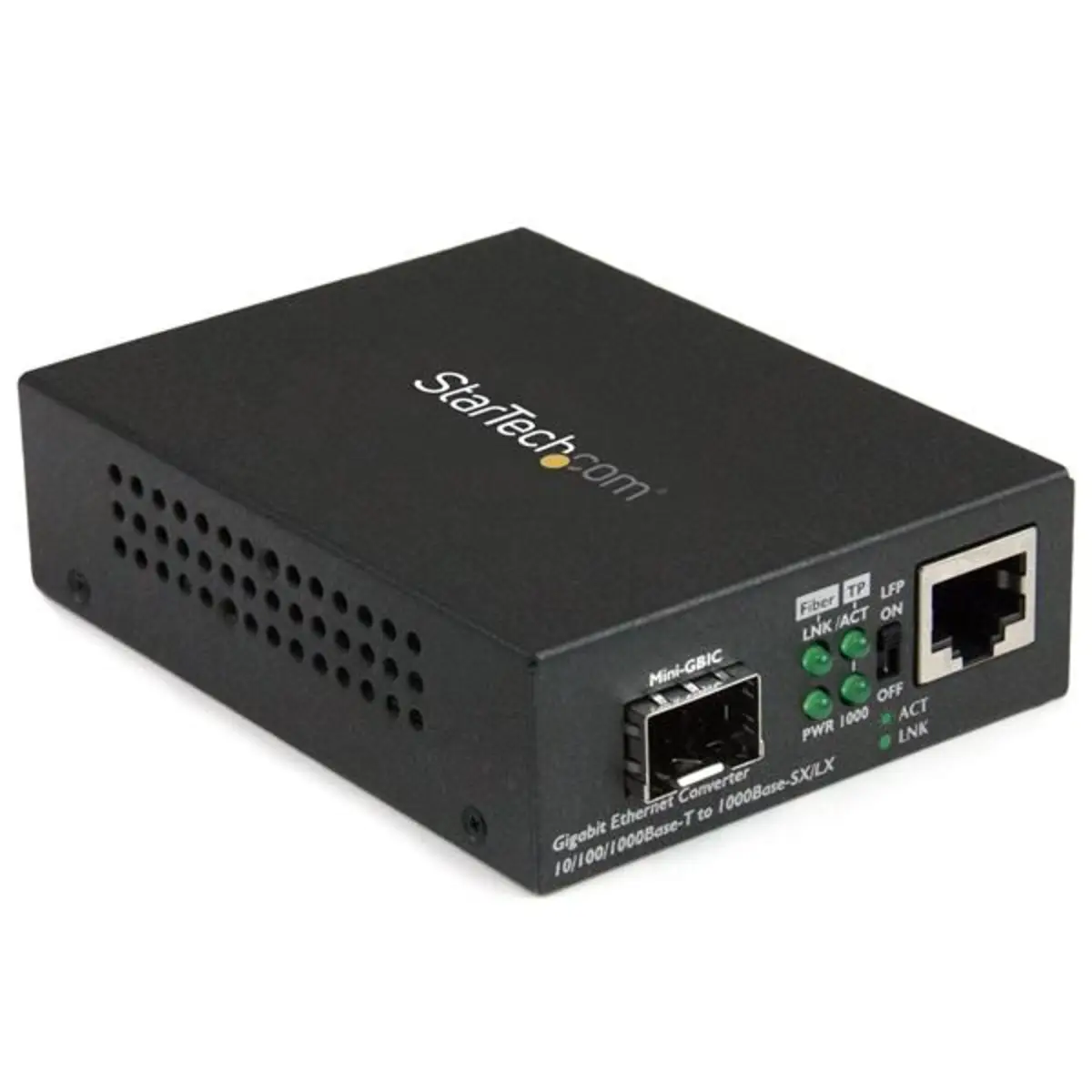 Gigabit Ethernet Glasfaser Medienkonverter mit offenem SFP Steckplatz