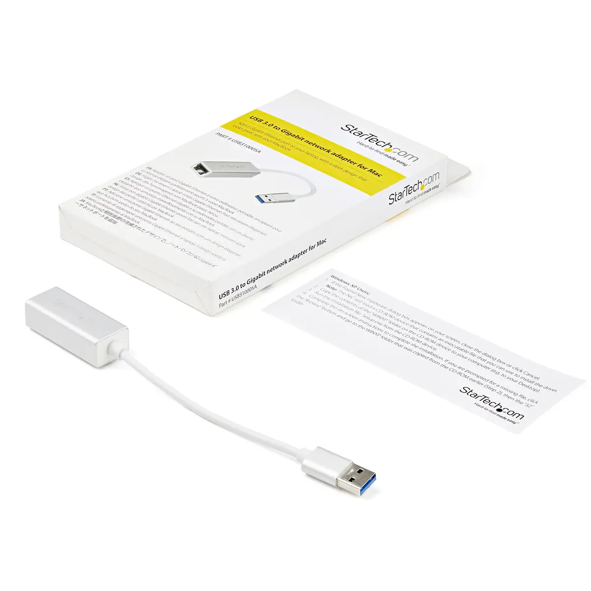 USB 3.0 auf Gigabit Netzwerkadapter Silber
