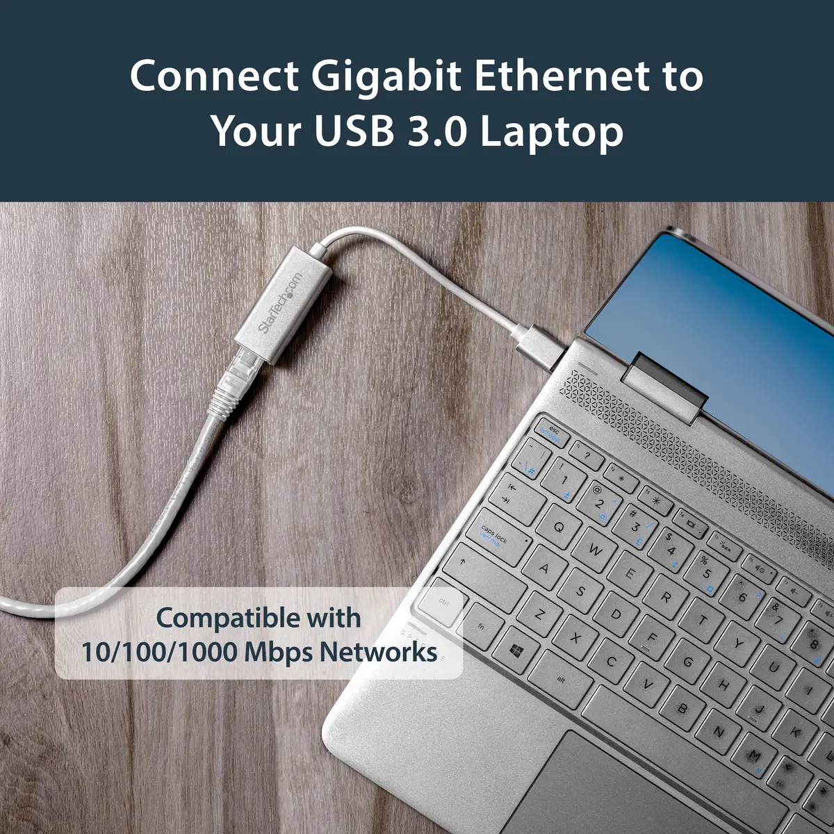 USB 3.0 auf Gigabit Netzwerkadapter Silber