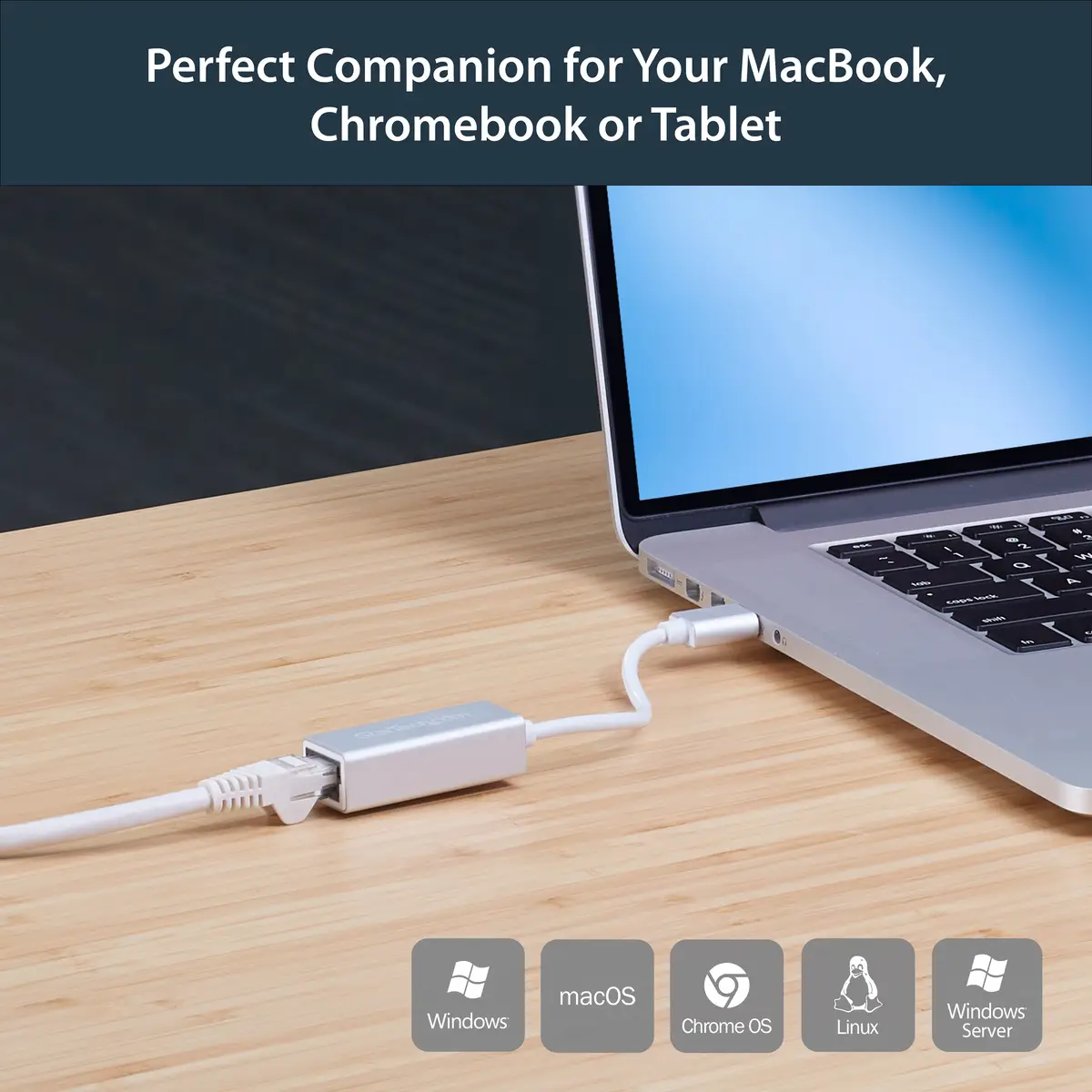 USB 3.0 auf Gigabit Netzwerkadapter Silber
