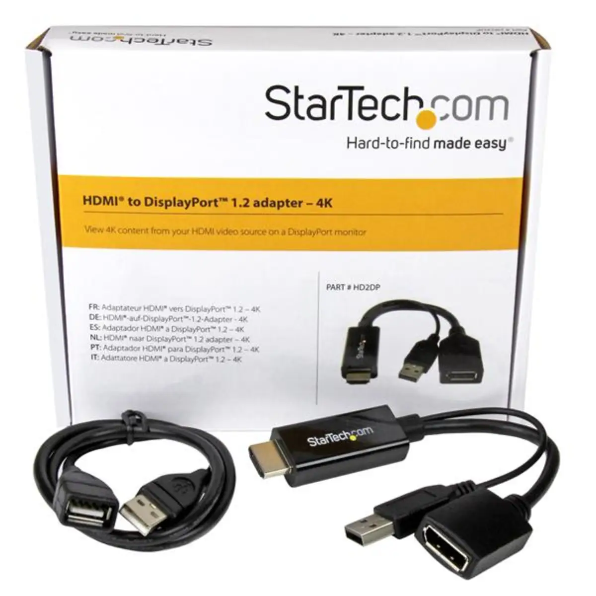 StarTech HDMI to DP converter 4 K black