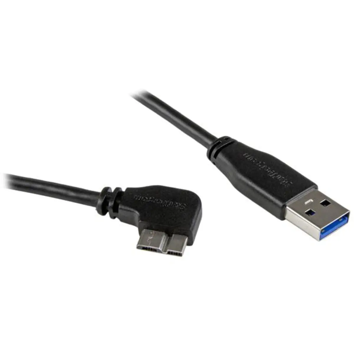 Micro USB 3.0 Kabel A/Micro B Stecker/Winkelstecker schwarz 0,5m