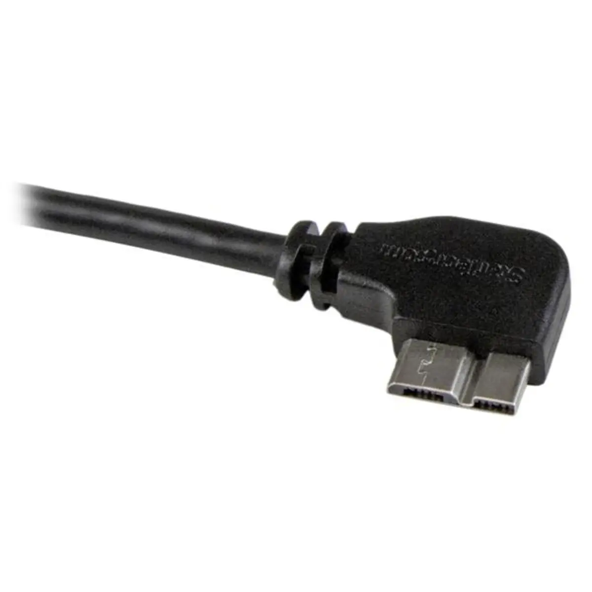 Micro USB 3.0 Kabel A/Micro B Stecker/Winkelstecker schwarz 0,5m