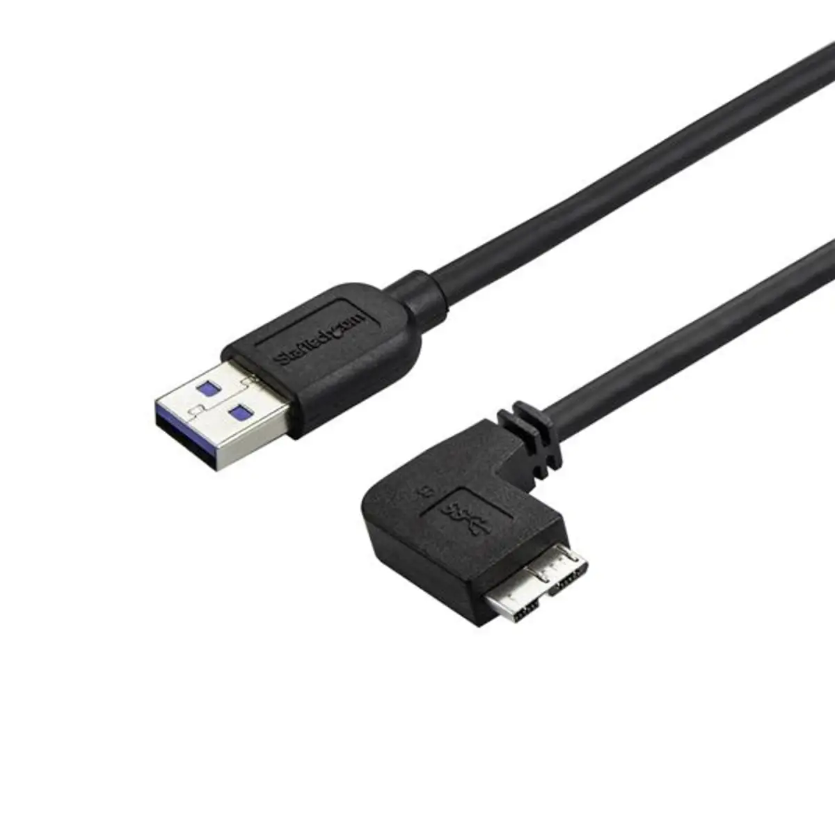 Micro USB 3.0 Kabel A/Micro B Stecker/Winkelstecker schwarz 0,5m
