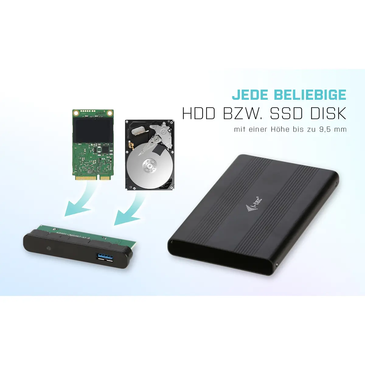 I-Tec MySafe AluBasic Advance Gehäuse SATA USB 3.0 6,4 cm (2,5")