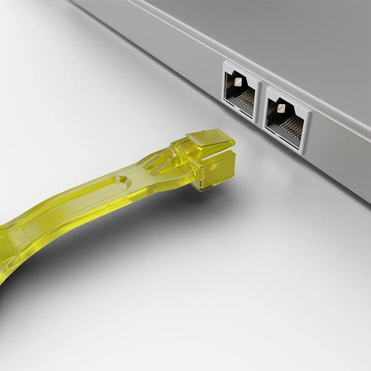 RJ45 Port Schloss (10 Stück) mit Schlüssel: Code GELB