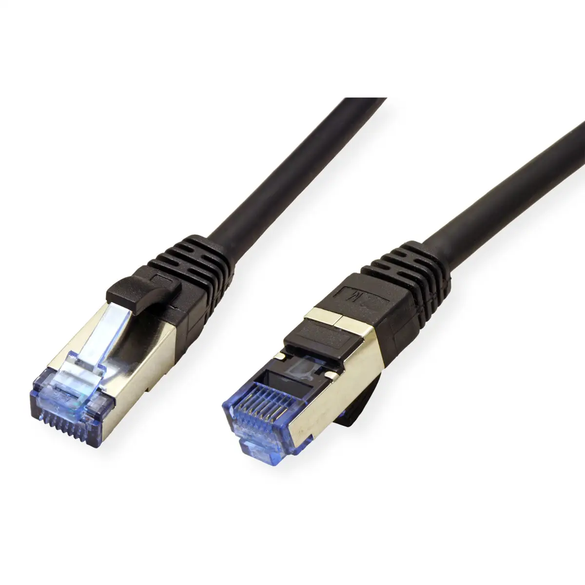 Patchkabel Cat6A RJ-45/RJ-45 Stecker/Stecker Schwarz 10m