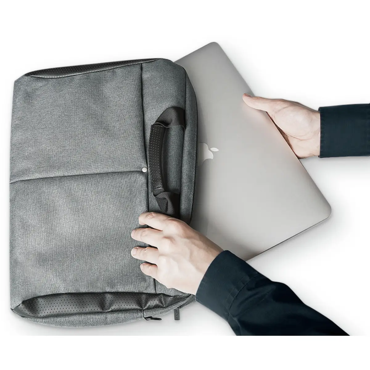 Prime Line MacBook Tasche 13” Grau/Schwarz