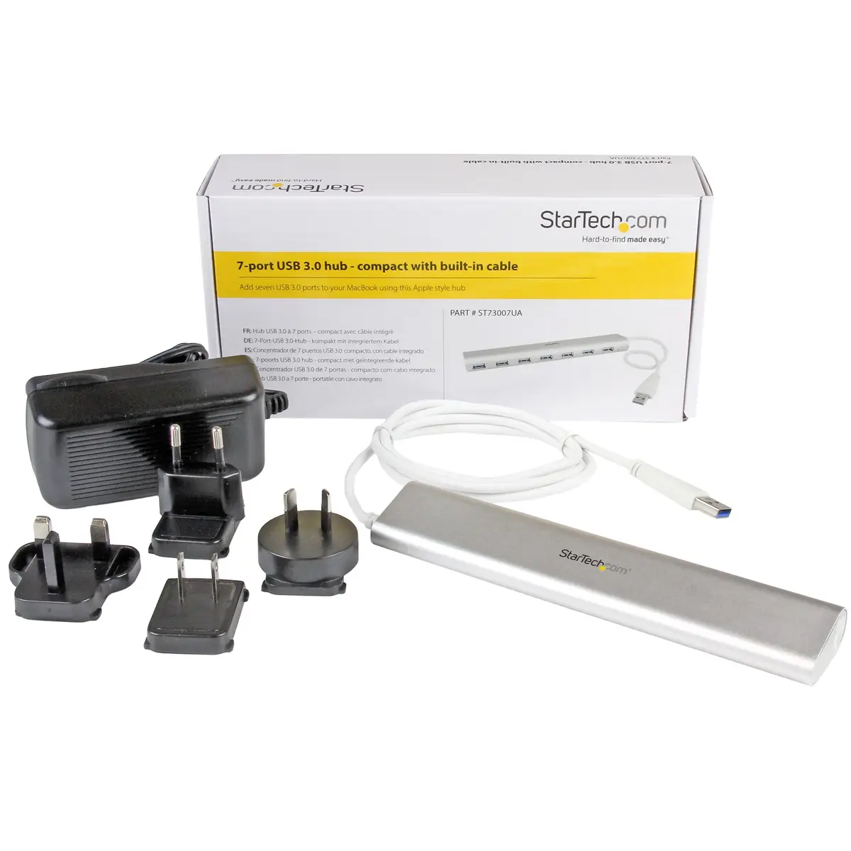 StarTech 7-Port USB 3.0 Hub white/silver
