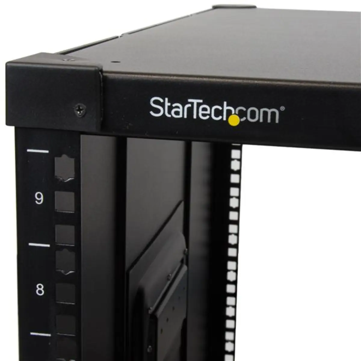 Mobiles Server Rack mit Griffen rollbarer Serverschrank Schwarz