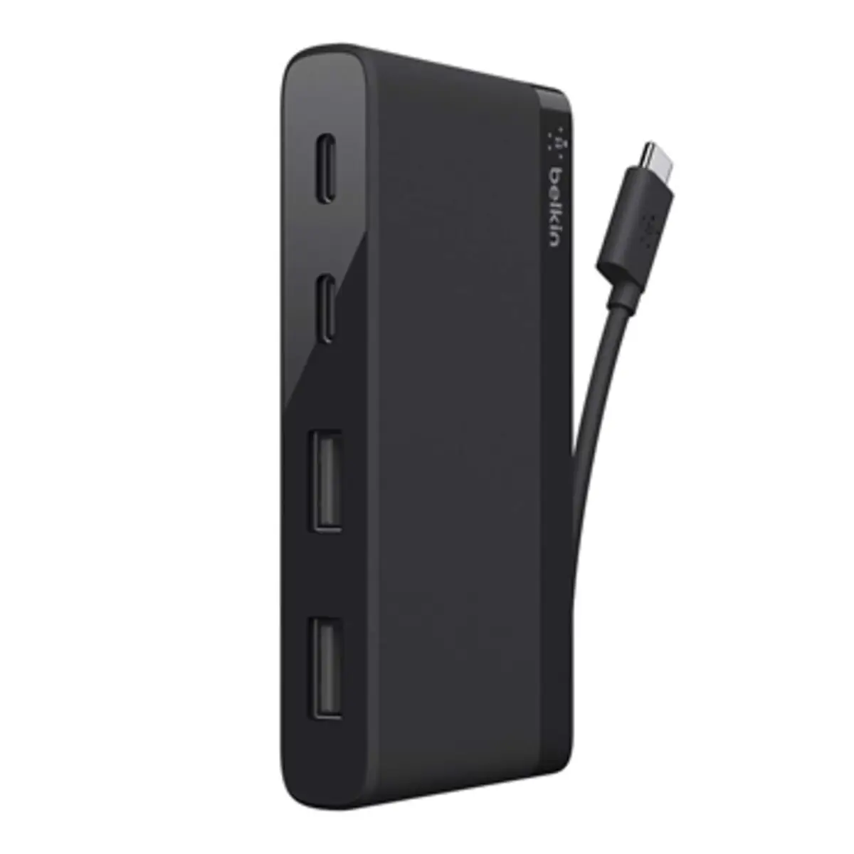 4-Port USB-C Travel Hub (2x USB A, 2x USB C), schwarz
