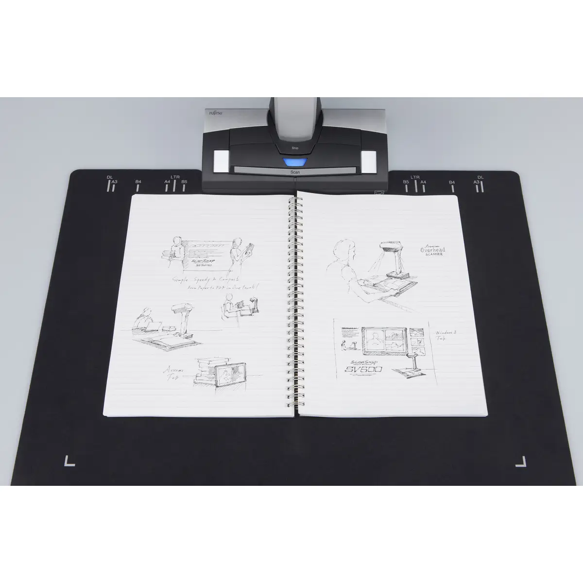 Fujitsu ScanSnap SV600 Overhead-Scanner CCD 432x300 mm 285 dpix283 dpi USB 2.0