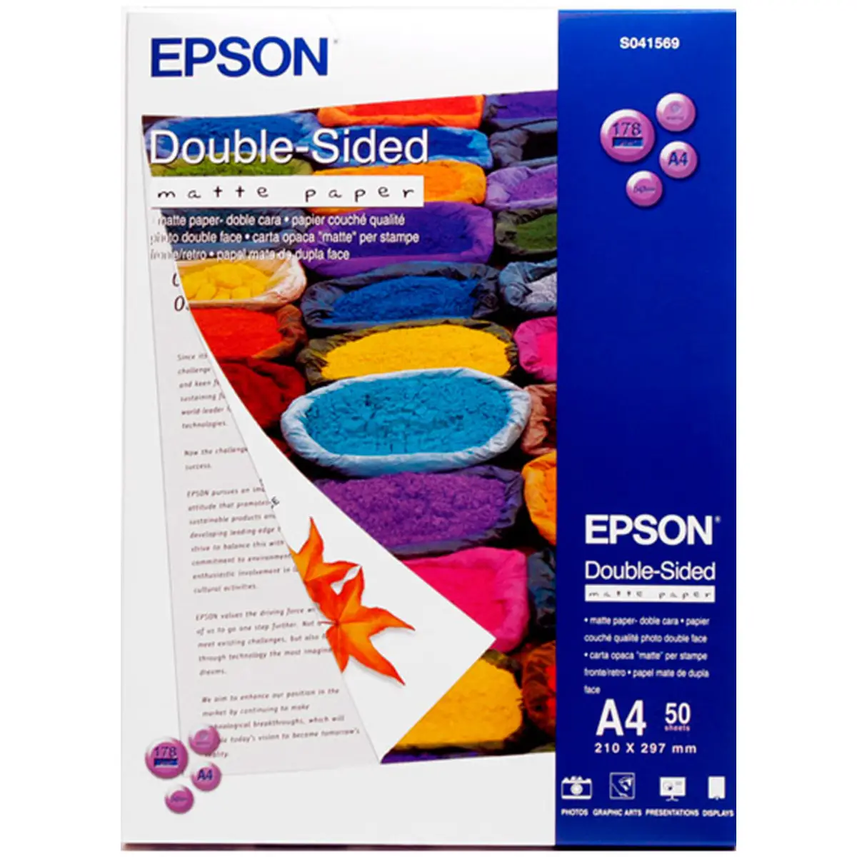 A4 Paper. both sided mat Paper - 50 Bl., 178g/minch