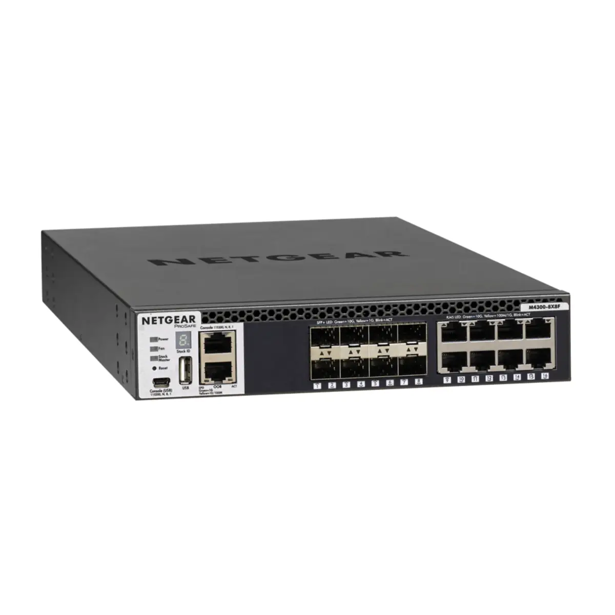 M4300 10 Gigabit Ethernet Switch 8ports + 8x 10GB SFP+ Managed Rack