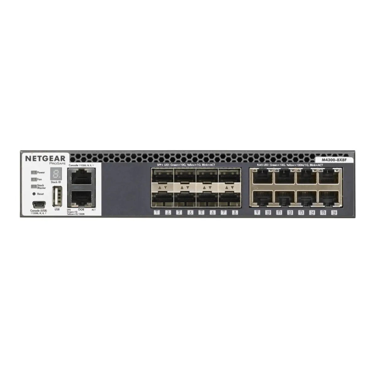 M4300 10 Gigabit Ethernet Switch 8ports + 8x 10GB SFP+ Managed Rack