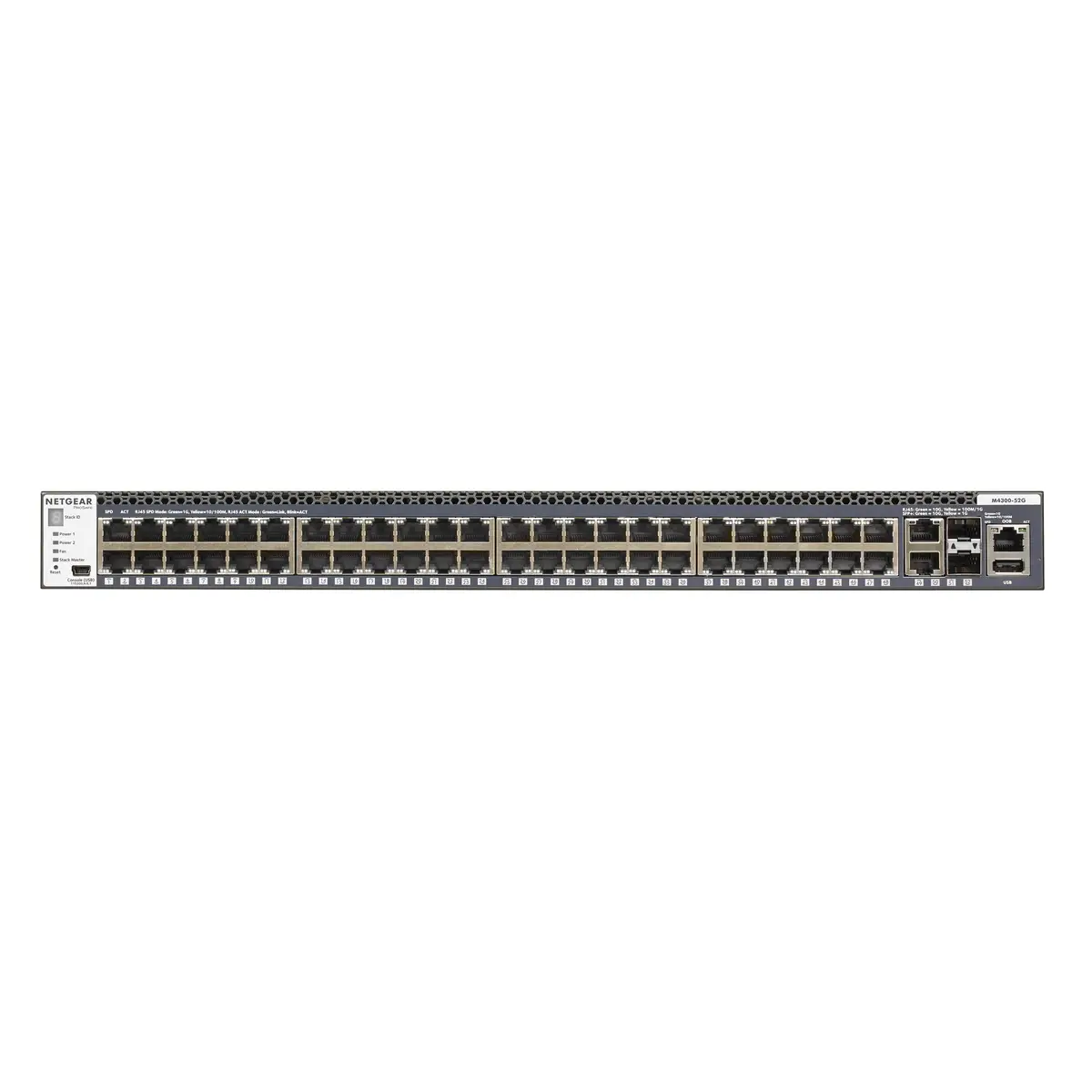 M4300 Gigabit Ethernet Switch 48Ports + 2x 10 Gigabit Ethernet + 2x SFP+ Managed 1HE
