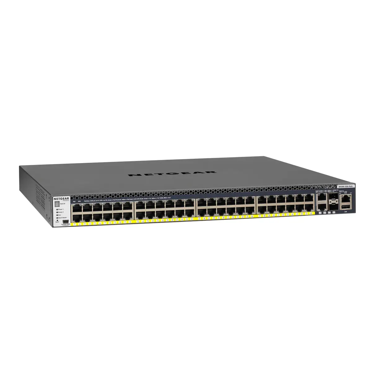 M4300 Gigabit Ethernet Switch 48Ports + 2x 10 Gigabit Ethernet + 2x SFP+ Managed 1HE PoE+ 1000W
