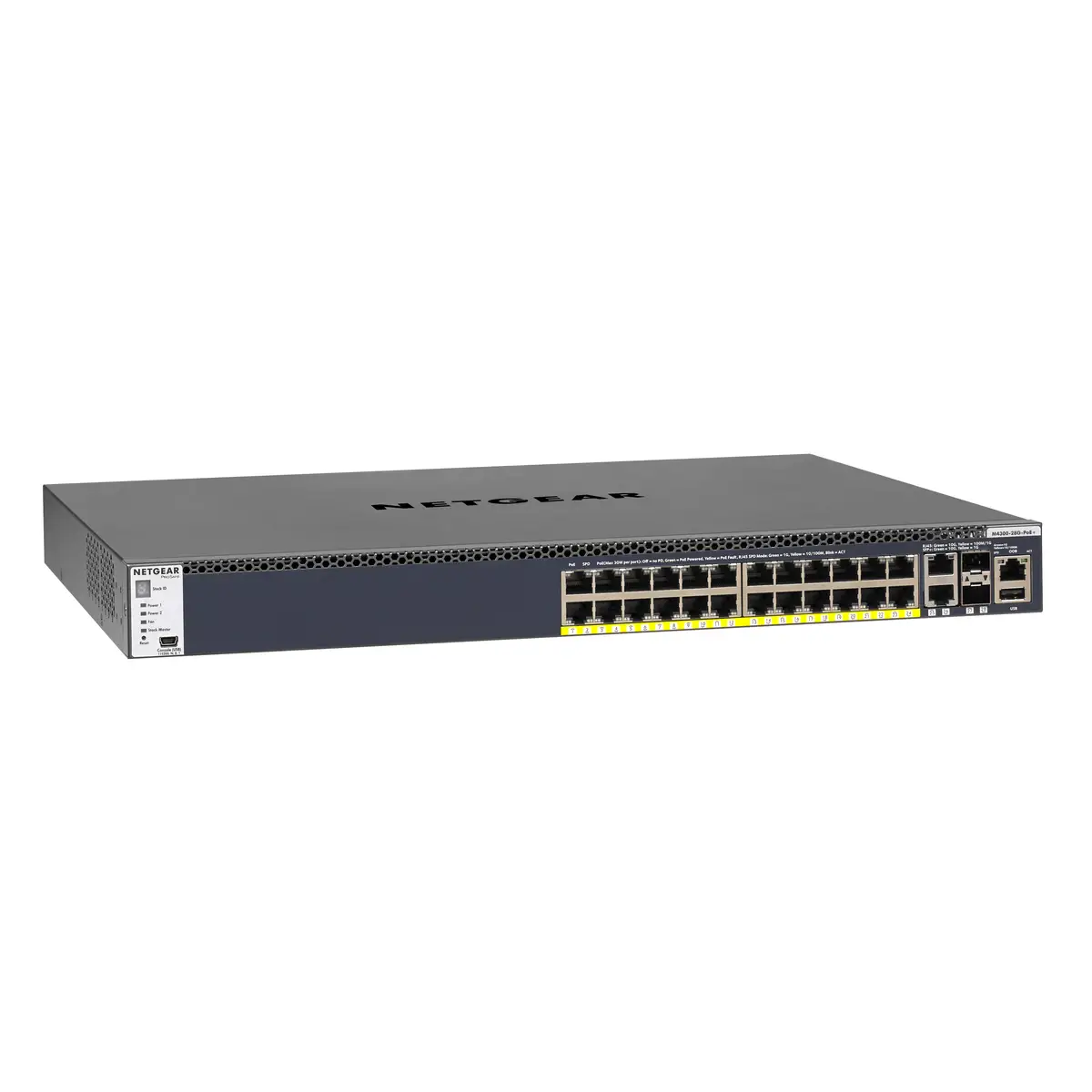M4300 Gigabit Ethernet Switch 24Ports + 2x 10 Gigabit Ethernet + 2x SFP+ Managed 1HE PoE+ 550W