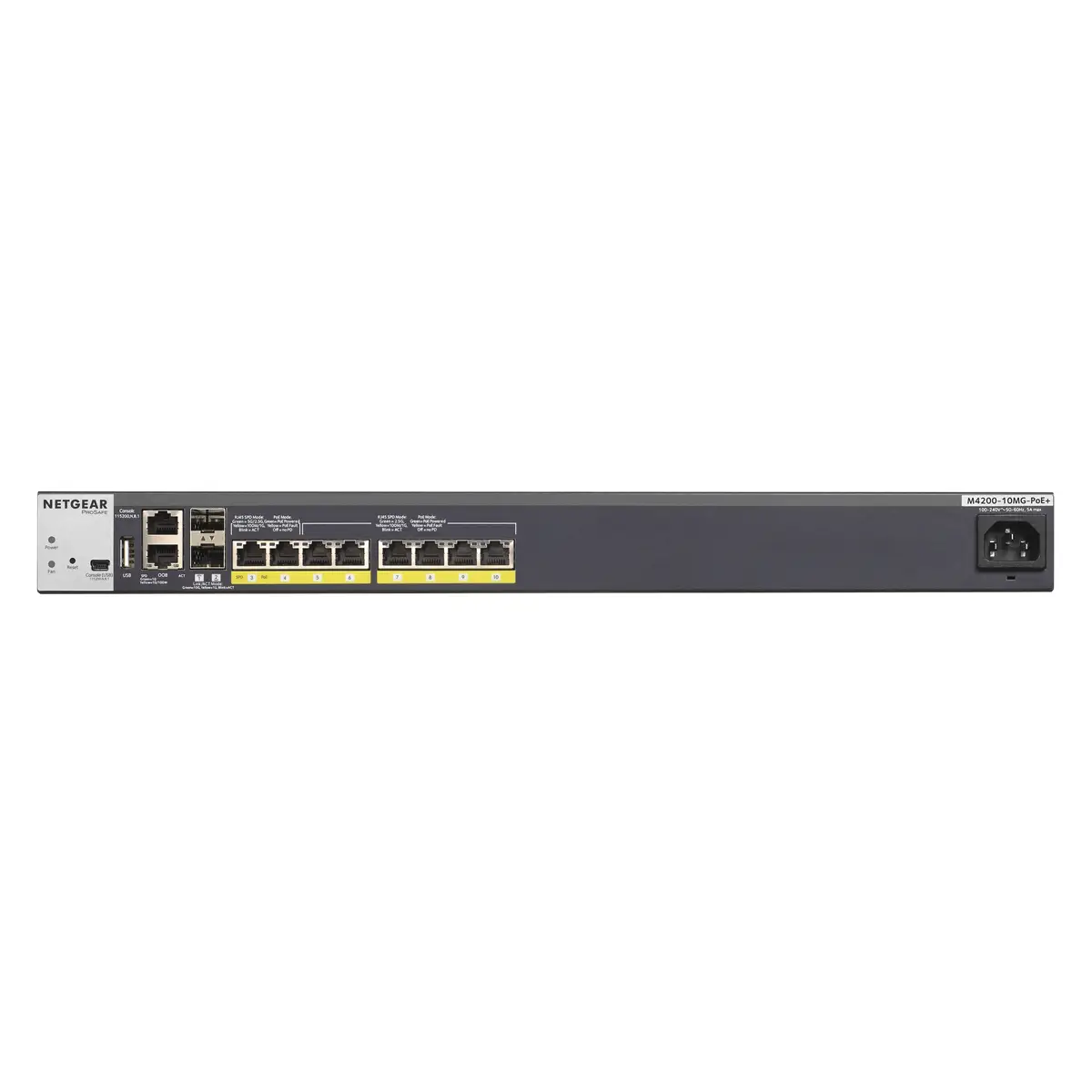 M4200 Multi-Gigabit Ethernet Switch 8Ports + 2x 10 Gigabit Ethernet SFP+ Managed Rack 1HE PoE+