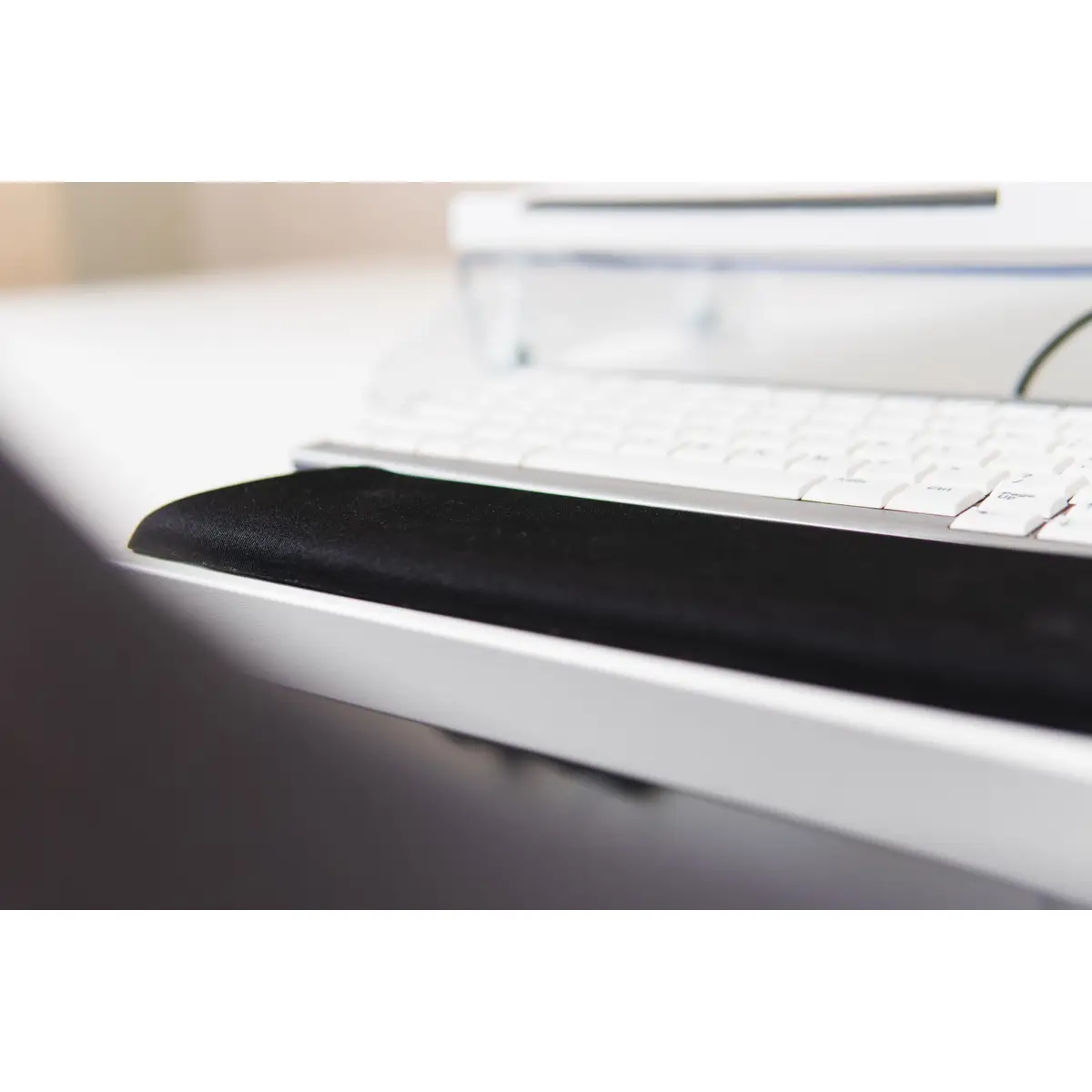 Trapezium Ergo Wrist Rest Compact, Kunststoff, Gummi, Textil, Schwarz, 330 x 80 x 13 mm, 275 g, 90 mm, 335 mm