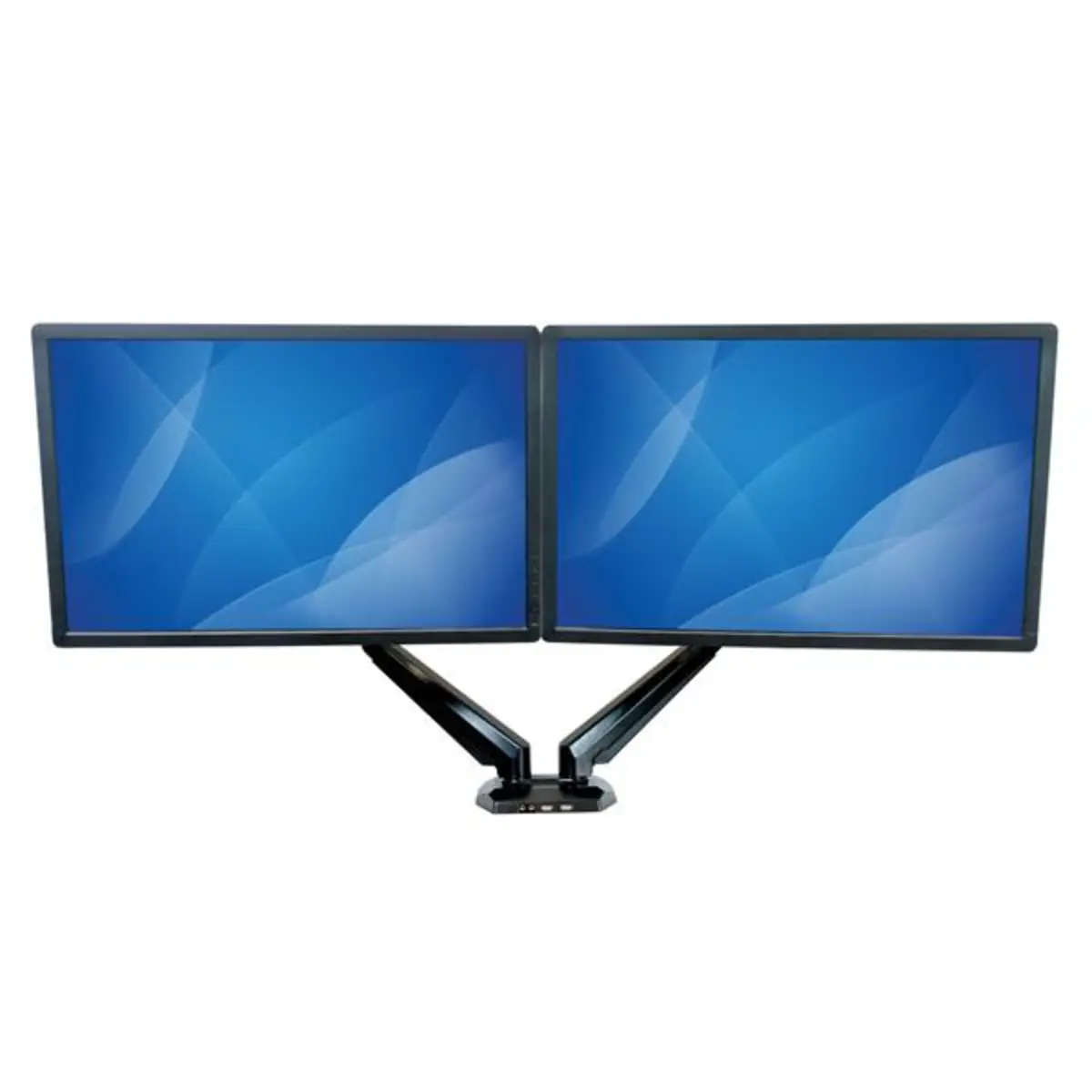 Dual Monitorhalter für 76,2cm (30'') mit eingebautem 2 Port USB und Audio Passthrough