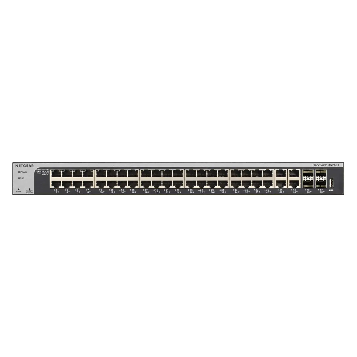 ProSAFE XS748T Switch 44x10GBase-T + 4x10 Gigabit SFP+ Desktop an Rack montierbar