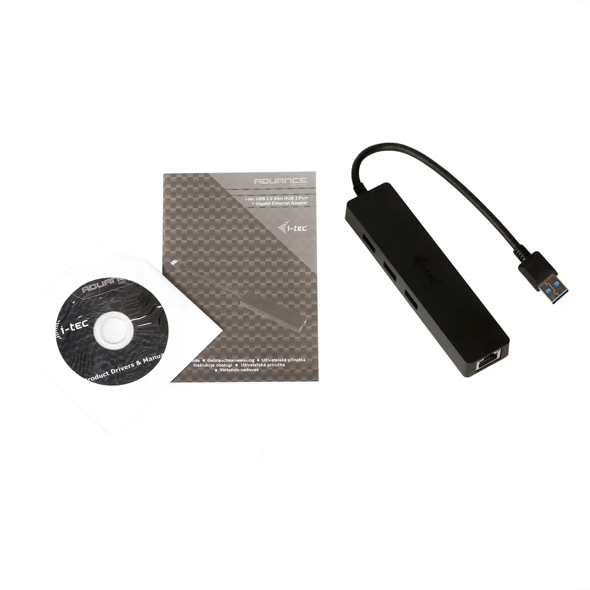 I-Tec USB 3.0 Slim Hub 3-Port mit Gigabit Ethernet Adapter