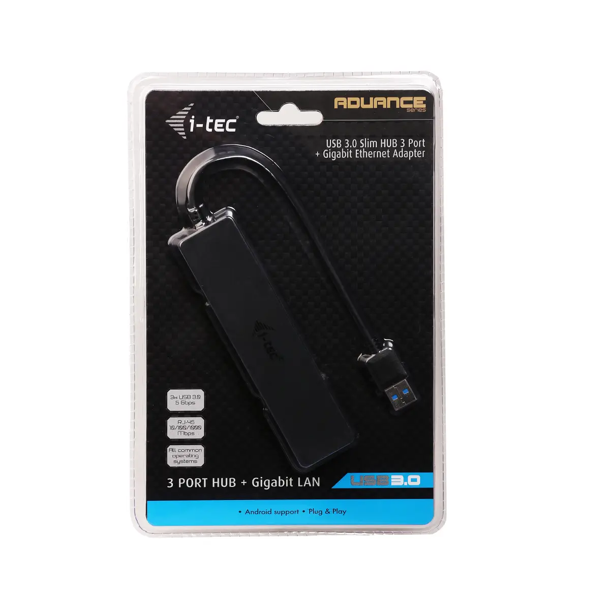 I-Tec USB 3.0 Slim Hub 3-Port mit Gigabit Ethernet Adapter