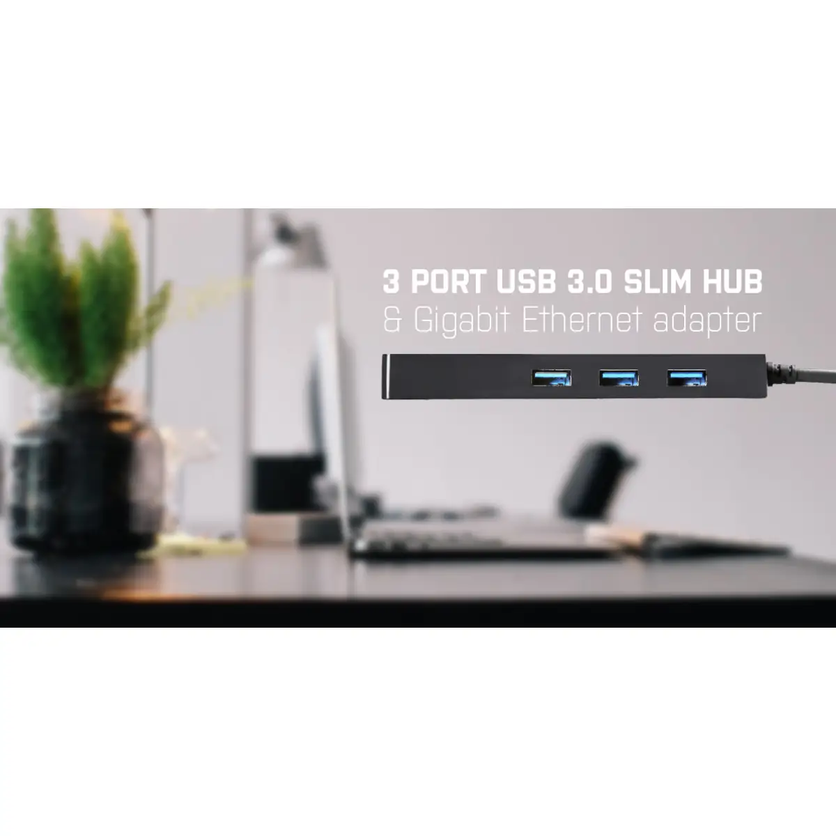 I-Tec USB 3.0 Slim Hub 3-Port mit Gigabit Ethernet Adapter