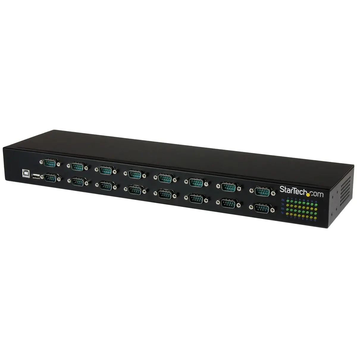 16 Port USB auf Seriell Adapter Hub USB/16xDB-9 Schwarz