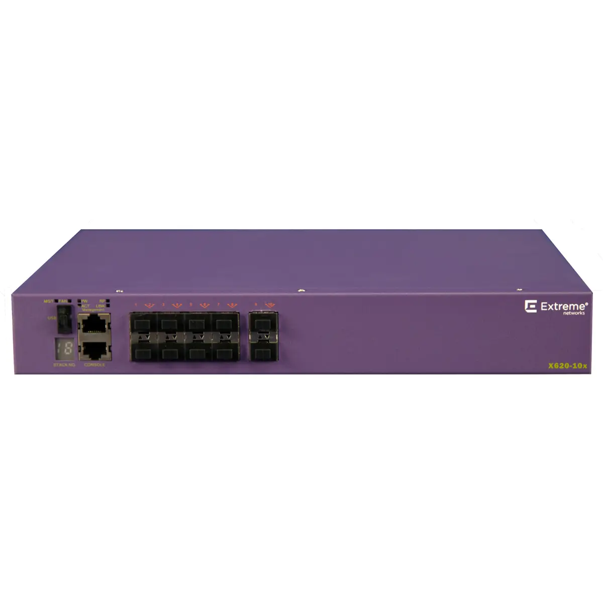 X620 10 100Mb/1Gb/10GBASE-X SFP+ ports integrated power supply and fans ExtremeXOS Edge license
