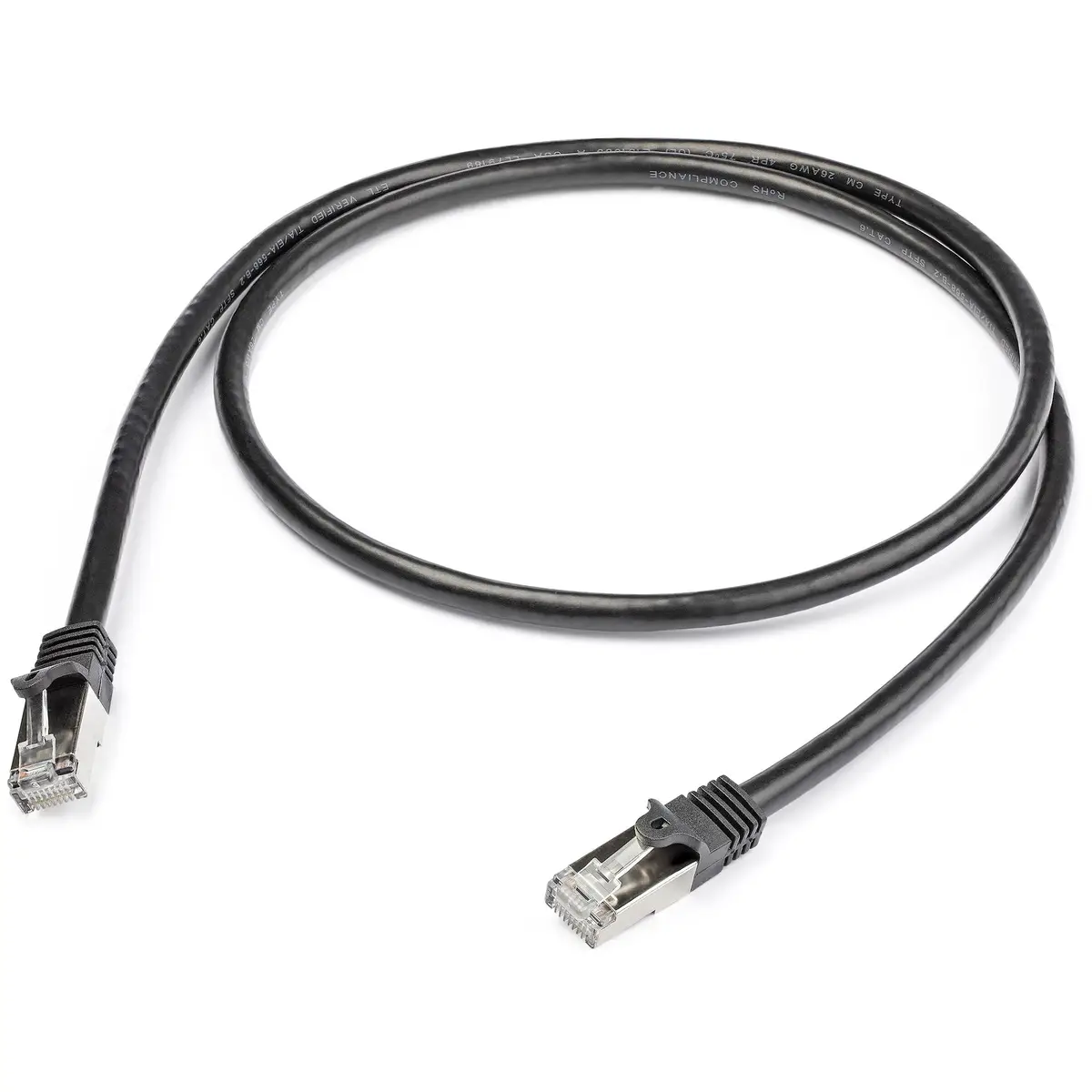 Patchkabel Cat6 RJ-45/RJ-45 Männlich/Männlich Schwarz 1m