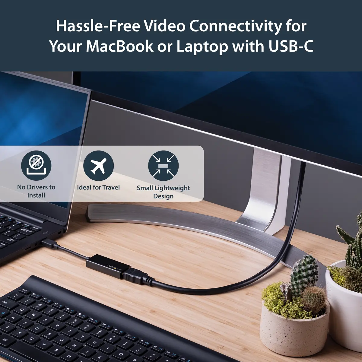 StarTech USB-C to HDMI adaptor 4K 60Hz 0,15m