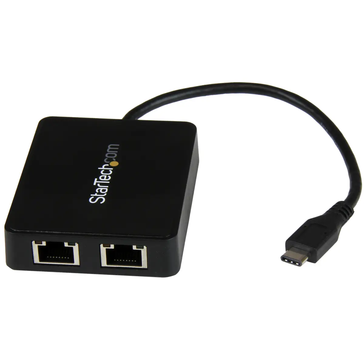 USB-C auf Dual-Gigabit Ethernet Adapter mit USB-A