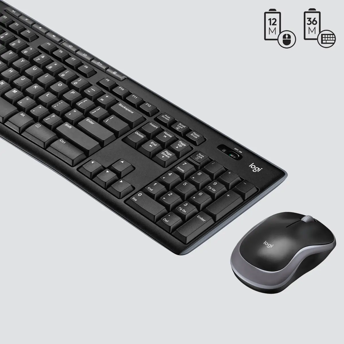 Desktop MK270 Wireless combo Tastaur + Maus USB Layout CH schwarz