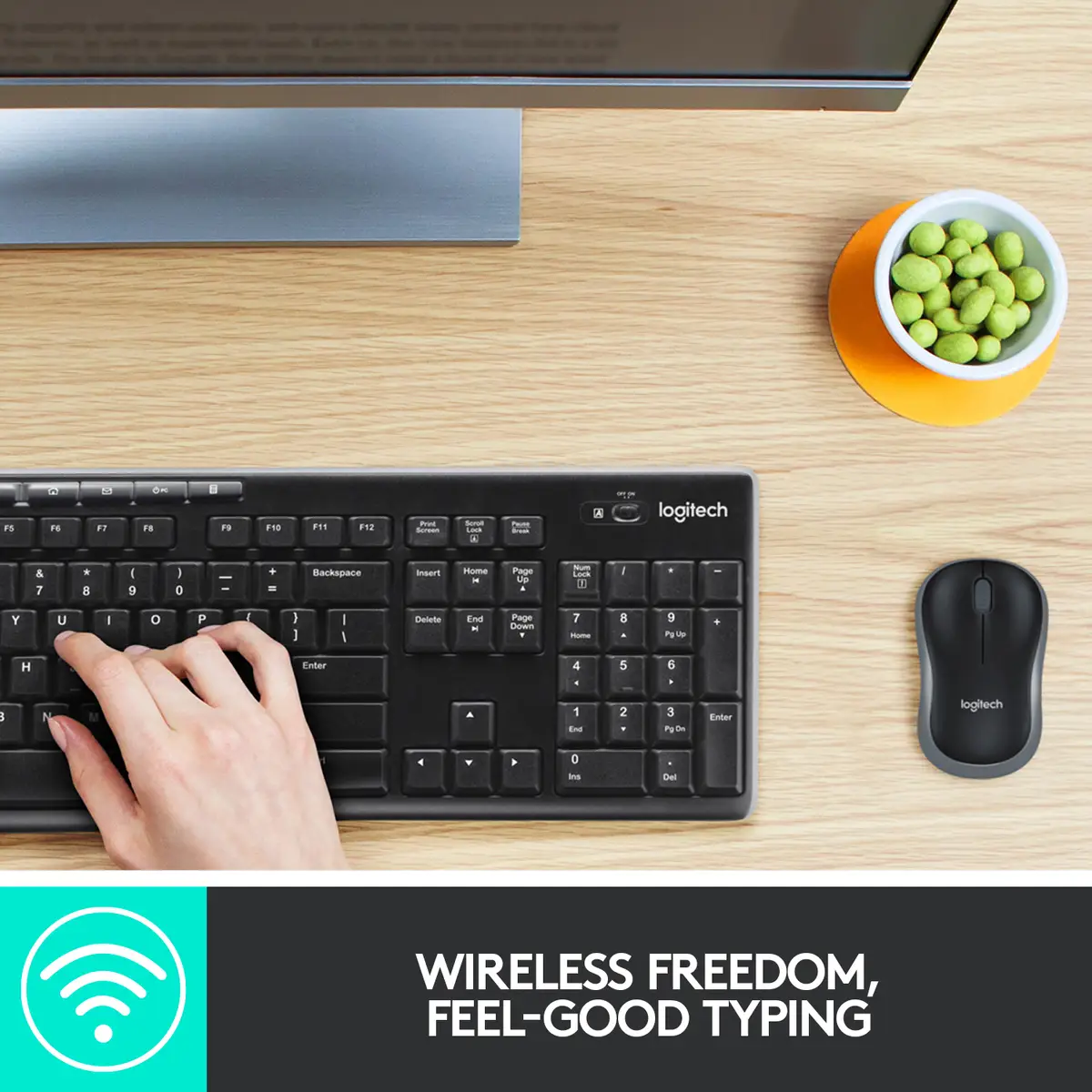 Desktop MK270 Wireless combo Tastaur + Maus USB Layout CH schwarz