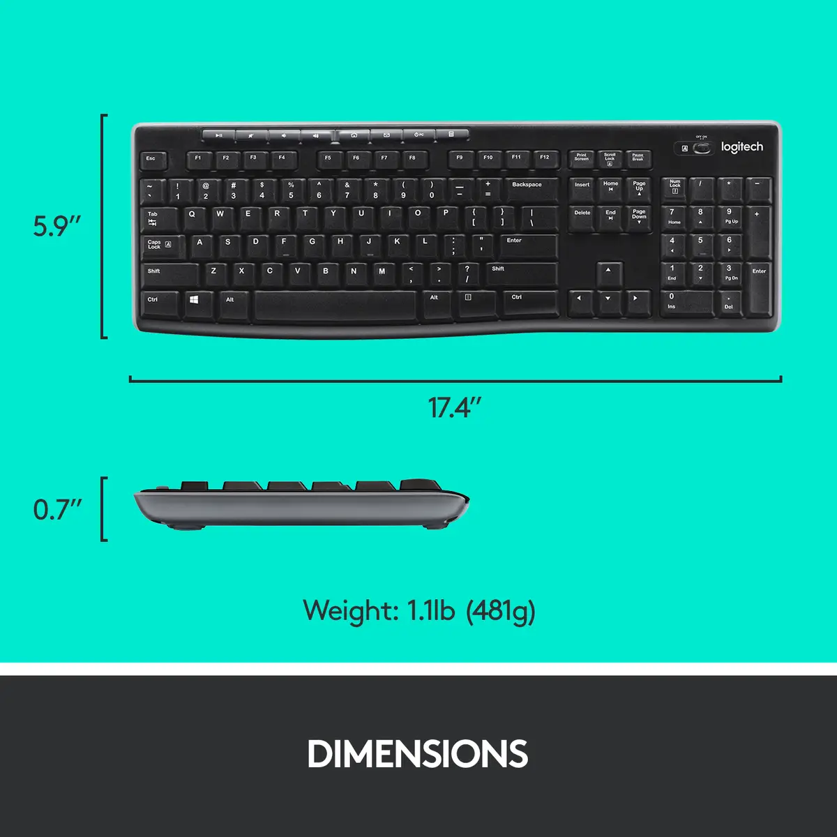 Desktop MK270 Wireless combo Tastaur + Maus USB Layout CH schwarz