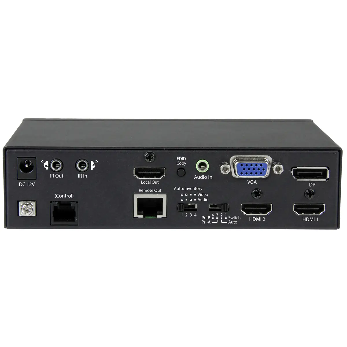 Multi-Input HDBaseT Extender mit eingebautem Switch DisplayPort/VGA/HDMI über CAT5/CAT6 bis zu 4K