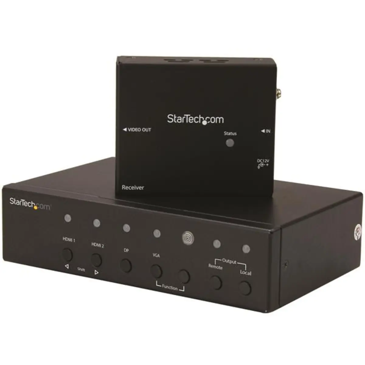 Multi-Input HDBaseT Extender mit eingebautem Switch DisplayPort/VGA/HDMI über CAT5/CAT6 bis zu 4K