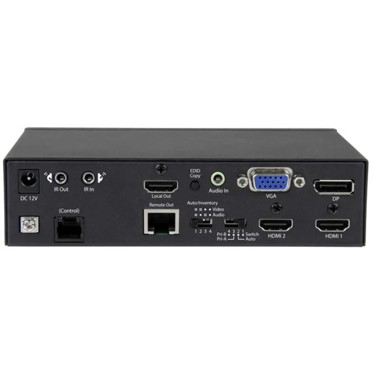 Multi-Input HDBaseT Extender mit eingebautem Switch DisplayPort/VGA/HDMI über CAT5/CAT6 bis zu 4K