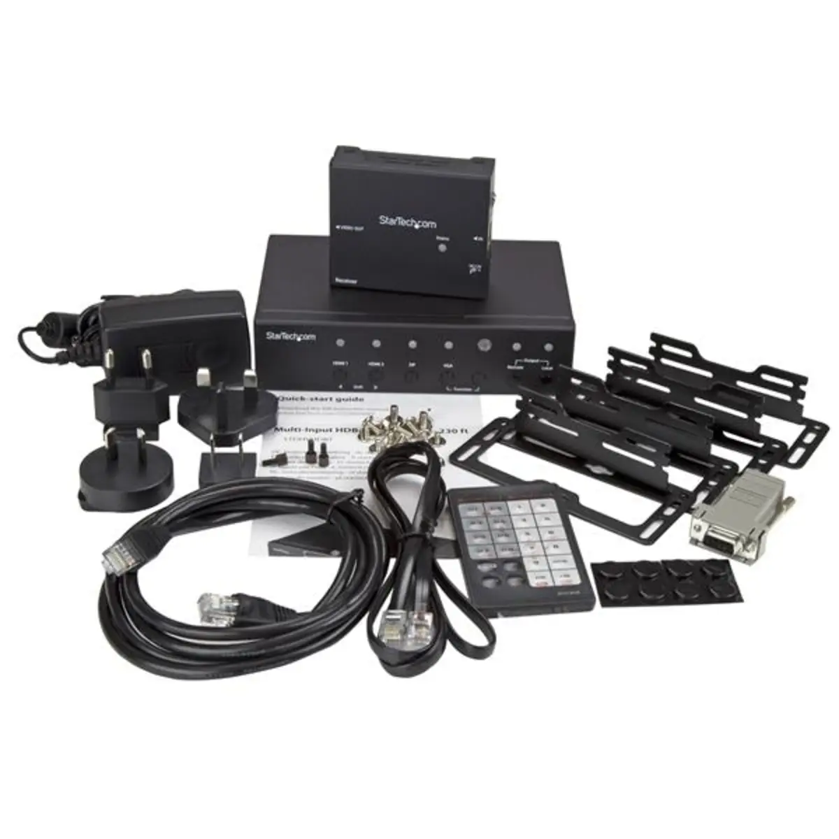 Multi-Input HDBaseT Extender mit eingebautem Switch DisplayPort/VGA/HDMI über CAT5/CAT6 bis zu 4K